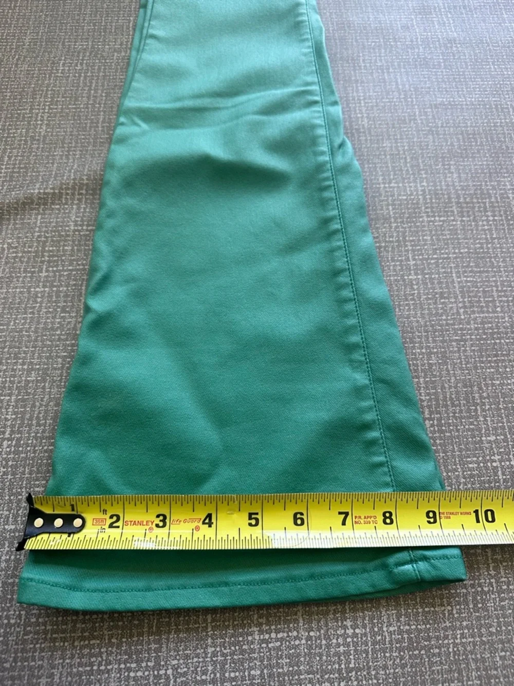 Edikted Green Waxy Coated High Waist Extreme Flare Pants Size S